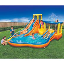 Banzai Inflatable Slide 'N Bounce Splash 3-Level Water Park
