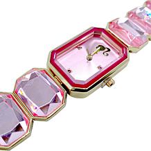 Barbie Women's Pink Sunray Dial Octagon Bracelet Watch