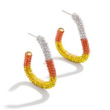 BAUBLEBAR Candy Corn Pavé Hoop Earrings