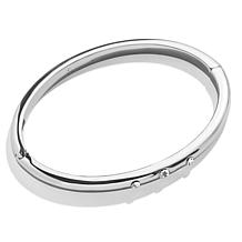 BAUBLEBAR Destiny Goldtone Clear Stone Hinged Bangle Bracelet