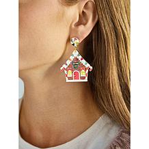 BAUBLEBAR Disney Mickey Mouse Gingerbread House Drop Earrings