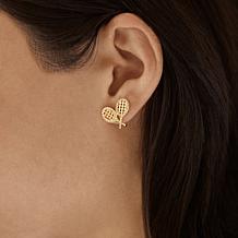 BAUBLEBAR Goldtone Tennis Ball and Racket Stud Earrings Set