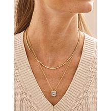 BAUBLEBAR Initial Drop and Tennis Necklace 2-piece Set