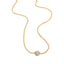 BAUBLEBAR Jenna Pisa Goldtone Beaded Pavé Ball Adjustable Necklace 