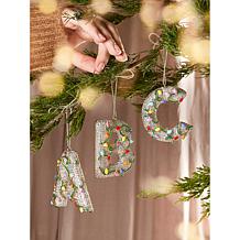 BAUBLEBAR Let it Glow Multicolor Pavé Initial Ornament