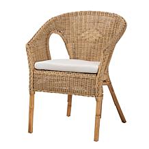 Baxton Studio Abbey Modern Rattan 3 Piece Living Room Set