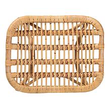 Baxton Studio Bernardo Modern Bohemian Rattan Ottoman