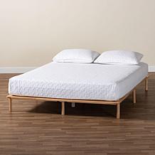 Baxton Studio Calhoun Japandi Queen Wood Platform Bed Frame