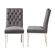 Baxton Studio Caspera Contemporary Fabric 2 Piece Dining Chair Set