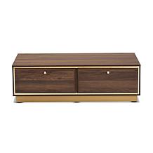 Baxton Studio Cormac Mid-Century Modern Metal 2-Drawer Coffee Table