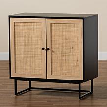Baxton Studio Declan Mid Century Wood 2 Door Storage Cabinet