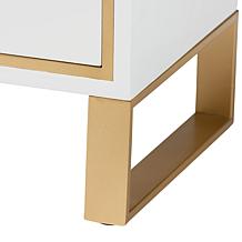 Baxton Studio Giolla Contemporary Wood and Metal 2 Drawer End Table