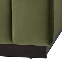 Baxton Studio Granger Velvet Platform Bed - White Queen