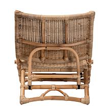 Baxton Studio Herrara Modern Bohemian Rattan Foldable Lounge Chair
