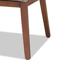 Baxton Studio Jennifer Mid-Century Transitional Grey Dining Arm Chair