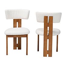 Baxton Studio Kyren Boucle Dining Chair Set