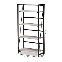Baxton Studio Lakota Modern Industrial Metal 4-Tier Display Shelf