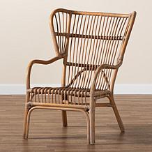 Baxton Studio Lamaria Modern Bohemian Rattan Armchair
