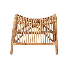 Baxton Studio Lamaria Modern Bohemian Rattan Footstool