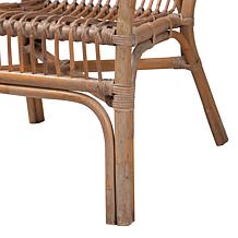 Baxton Studio Lamaria Modern Rattan 2-Pc Chair and Footstool Set