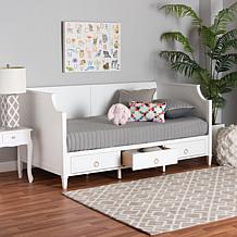 Baxton Studio Lowri Classic Wood Twin Size 3 Drawer Daybed
