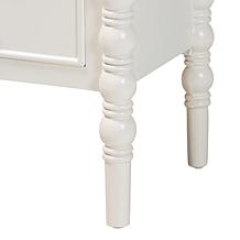 Baxton Studio Malinda Classic Wood End Table with 3 Storage Drawers