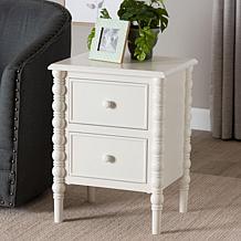 Baxton Studio Malinda Classic Wood End Table with Two Drawers