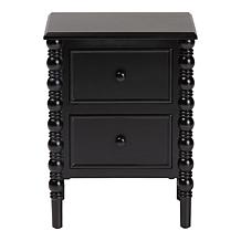 Baxton Studio Malinda Classic Wood End Table with Two Drawers