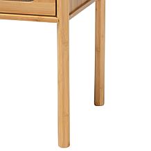 Baxton Studio Naresh Mid-Century Modern Bamboo Wood 1 Drawer End Table