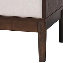 Baxton Studio Nikolai Mid-Century 6-Drawer Wood Dresser with Fabric