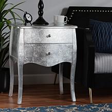 Baxton Studio Patrice Classic and Traditional Wood 2 Drawer End Table