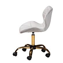Baxton Studio Savara Contemporary Fabric and Metal Swivel Office Chair