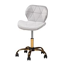 Baxton Studio Savara Contemporary Fabric and Metal Swivel Office Chair