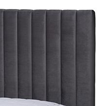 Baxton Studio Serrano Contemporary Fabric Queen Size Platform Bed