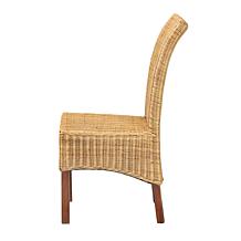 Baxton Studio Shamara Modern Bohemian Rattan and Wood Dining Chair