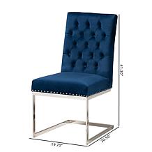 Baxton Studio Sherine Contemporary Fabric 2 Piece Dining Chair Set
