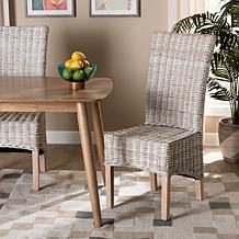 Baxton Studio Trianna Rustic Transitional Rattan Dining Chair