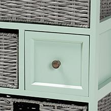 Baxton Studio Valtina Modern Wood 3 Drawer Storage Unit with Baskets