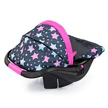 Bayer Doll Car Seat with Turquoise & Pink Stars Pattern