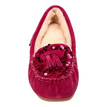 BEARPAW® Belinda Suede Moccasin with Rain Repellent