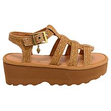 BEARPAW Delilah Raffia Gladiator Platform Sandal