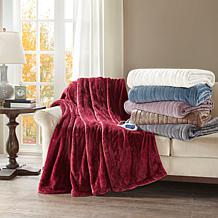 Beautyrest Heated Microlight Oversized Throw-Ivory
