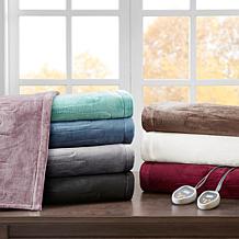 Beautyrest Heated Plush Knitted Microlight Blanket-Full