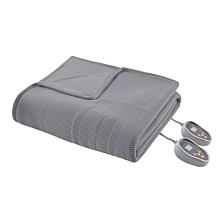 Beautyrest Washable Fleece Electric Blanket - King/Gray