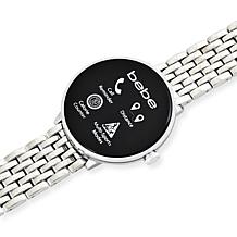Bebe Adult Female Silver-Tone Smart Watch - Silver-Tone