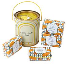 Beekman 1802 Goat Milk 4pc Spiced Orange Bar Soap Set with Pail