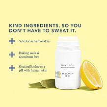 Beekman 1802 Goat Milk Mint & Eucalyptus Milk Stick Deodorant 2pk AS