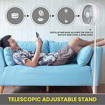 Bell & Howell Rechargeable 2-in-1 Foldable Fan with Remote