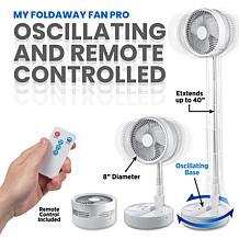 Bell & Howell Rechargeable 2-in-1 Foldable Fan with Remote