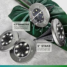 Bell + Howell Disk Lights Deluxe Solar Lights 8-pack